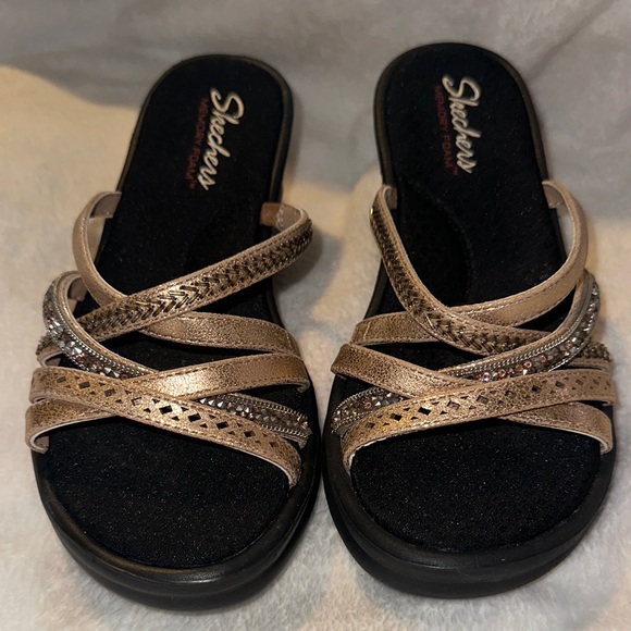 Skechers Women's Metallic Strappy Sandals - Picture 3 of 6